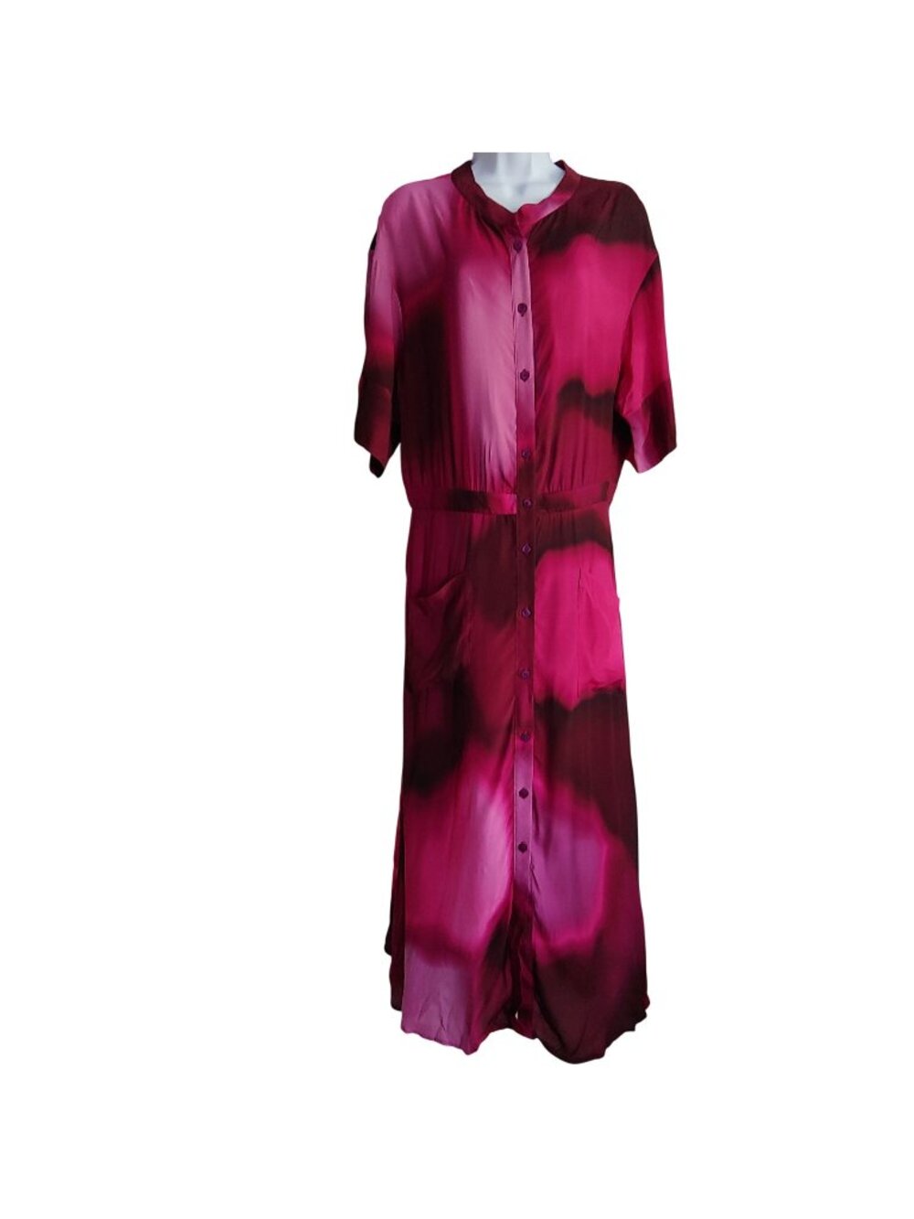 THE KIT Cobie Shirtdress Love Haze Abstract Dress Maximalist Artsy 12 Bold